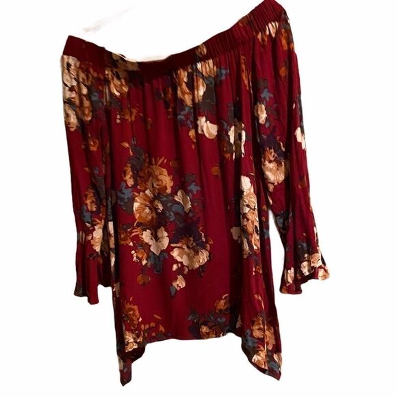 Blu Pepper Boho Bell Sleeve Shirt Size Small - Picture 2 of 6